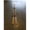 Image 1 : PAIR OF 6FT CAVINESS BOAT OARS WITH SCOTTY OAR LOCKS