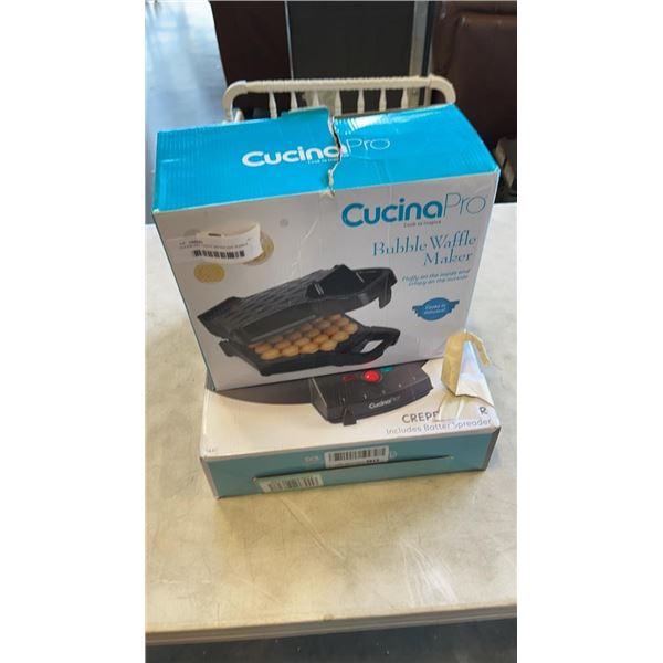 CUCINA PRO CREPE MAKER AND BUBBLE WAFFLE MAKER