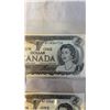 Image 3 : 3 MINT 1973 CANADIAN $1 BILL IN SEQUENCE - LAST ISSUE $1 BILL