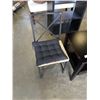 Image 2 : 2 METAL CHAIRS WITH BLACK SIDE TABLE