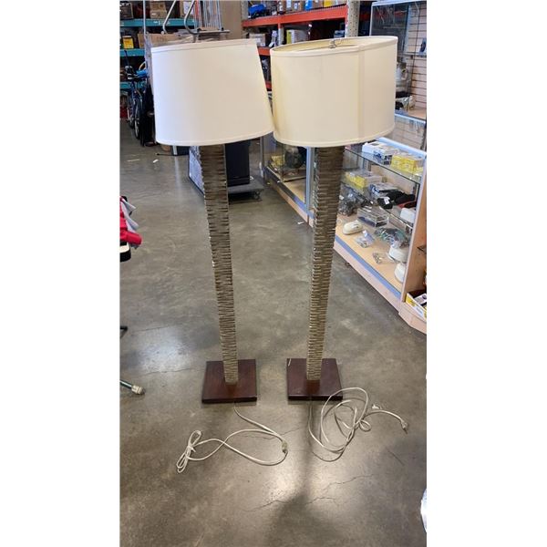 PAIR OF DESIGNER FLOOR LAMPS