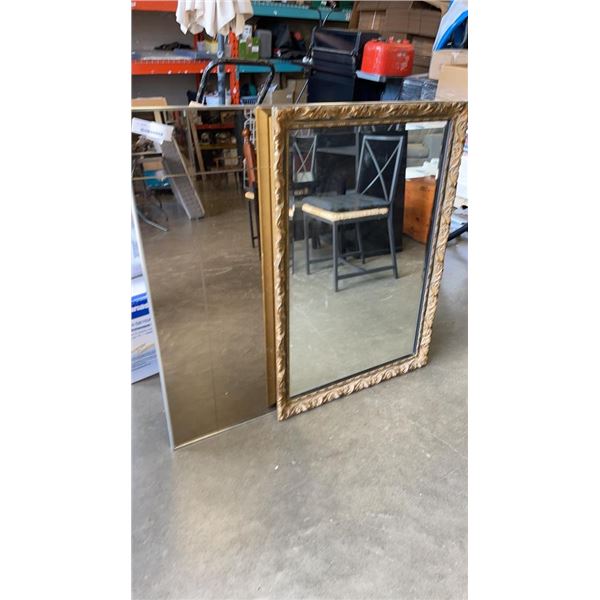 2 FRAMED MIRRORS