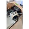 Image 8 : XBOX 360 CONSOLE WITH CONTROLLER, CORDS AND 3 CORDLESS POWER TOOL BATTERIES WITH RACING WHEEL