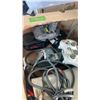 Image 9 : XBOX 360 CONSOLE WITH CONTROLLER, CORDS AND 3 CORDLESS POWER TOOL BATTERIES WITH RACING WHEEL