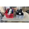 Image 1 : BASKET OF HEAT SEALER, POWER PACK, POWER SUPPLY, CDS AND MORE