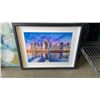 Image 9 : 3 CANVAS PRINTS AND FRAMED KATAR SKYLINE