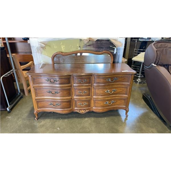 DIXIE FURNITURE 9 DRAWER DRESSER WITH MIRROR