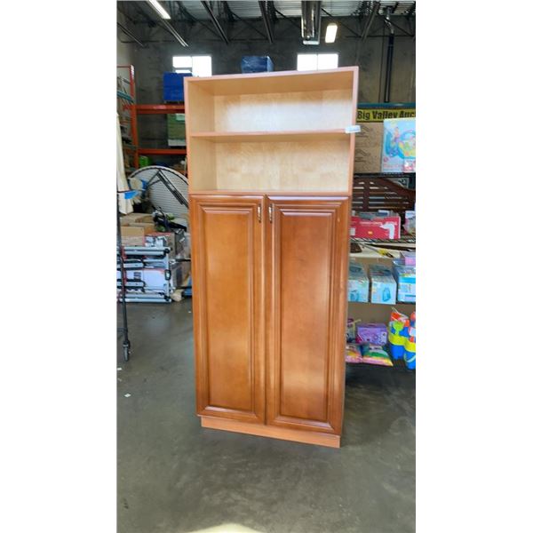 7FT CUSTOM MADE 2 DOOR SHELVING UNIT