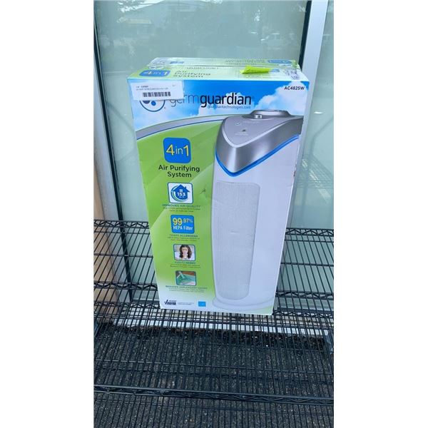 AS NEW GERM GUARDIAN 4 IN 1 AIR PURIFYING SYSTEM TESTED AND WORKING - RETAIL $156