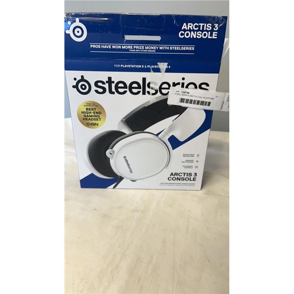 STEEL SERIES ARCTIS 3 ALL-PLATFORM GAMING HEADSET  - RETAIL $89