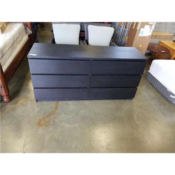 BLACK 6 DRAWER DRSSER