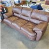 Image 1 : PALLISER HARLEY BROWN REAL LEATHER SOFA