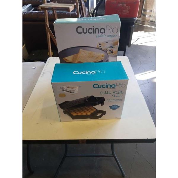 CUCINA PRO CREPE MAKER AND BUBBLE WAFFLE MAKER