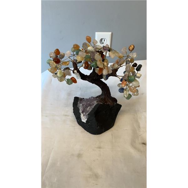 10 INCH CHAKRA CRYSTAL BONSAI TREE  - RETAIL $1800