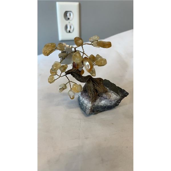 5 INCH CITRINE CRYSTAL BONSAI TREE - RETAIL $249