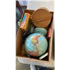 Image 1 : 2 BOXES OF VINTAGE TOY SETS, AND WORLD GLOBE