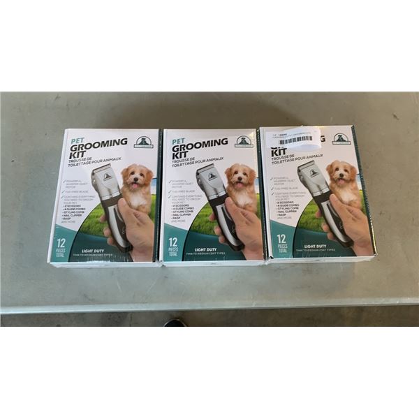 3 NEW/SEALED PET GROOMING KITS