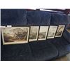 Image 1 : 5 VINTAGE HUNTING SCENES