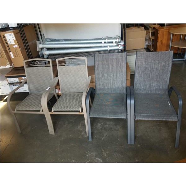 2 PAIRS OF PATIO CHAIRS