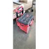 Image 1 : MILWAUKEE PACKOUT TOOL CARRIER WITH 2 RIDGID DRILLS AND BATTERIES NO CHARGER NO WHEELS