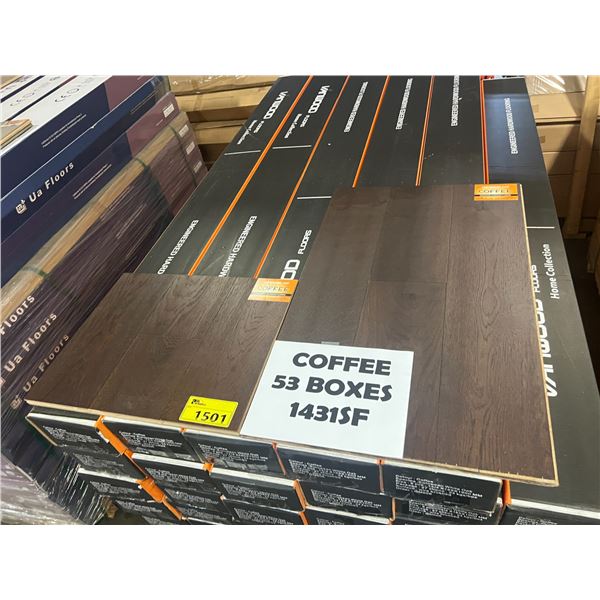 VANWOOD EUROPEAN WHITE OAK IN COFFEE ENGINEERED HARDWOOD FLOORING 53 BOXES (27SQ. FT. EACH)