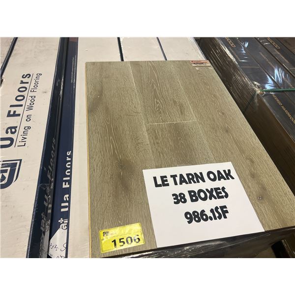 UA FLOORING LE TARN OAK ENGINEERED FLOORING 38 BOXES (25.95SQ. FT. EACH) TOTAL 986.1 SQ.FT.