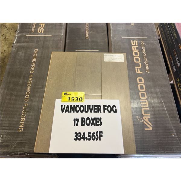 VANWOOD AMERICAN COLLECTION IN VANCOUVER FOG ENGINEERED HARDWOOD FLOORING 17 BOXES (19.68SQ. FT.