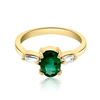 Image 1 : 0.67ct Natural Emerald 14K Yellow Gold Ring