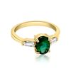Image 2 : 0.67ct Natural Emerald 14K Yellow Gold Ring