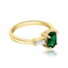 Image 4 : 0.67ct Natural Emerald 14K Yellow Gold Ring