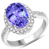 Image 1 : 4.86ct Tanzanite 14K White Gold Ring