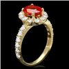 Image 2 : 14k Gold 2.40ct Sapphire 1.00ct Diamond Ring