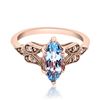 Image 1 : 1.45ct Natural AQUAMARINE 14K Rose Gold 3.5gm Ring