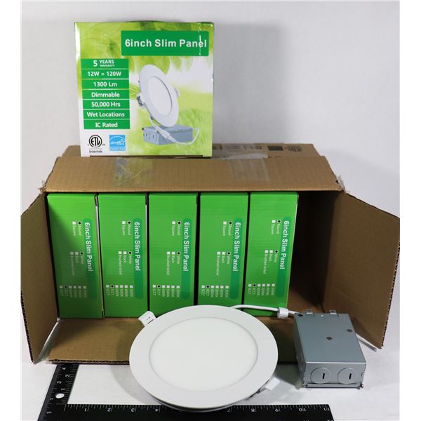 NEW BOX OF SIX SOUND 6" SLIM PANEL LIGHTS