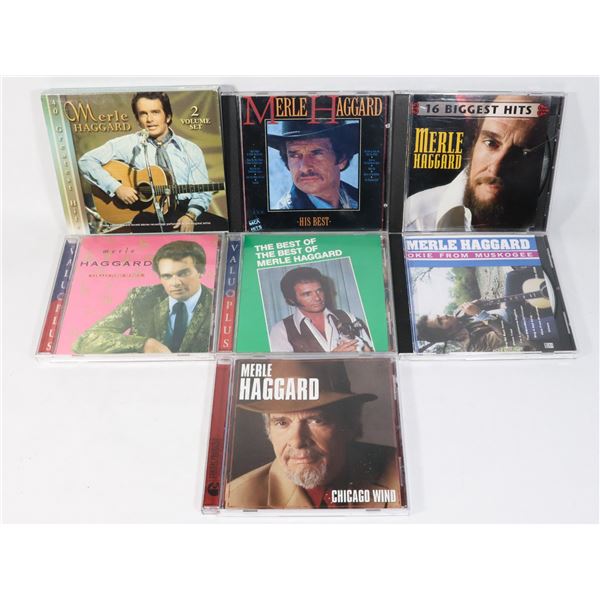 LOT OF 8 MERLE HAGGARD MUSIC CDS