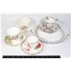 LOT OF 4 TEACUPS AND 4 MATCHING SAUCERS