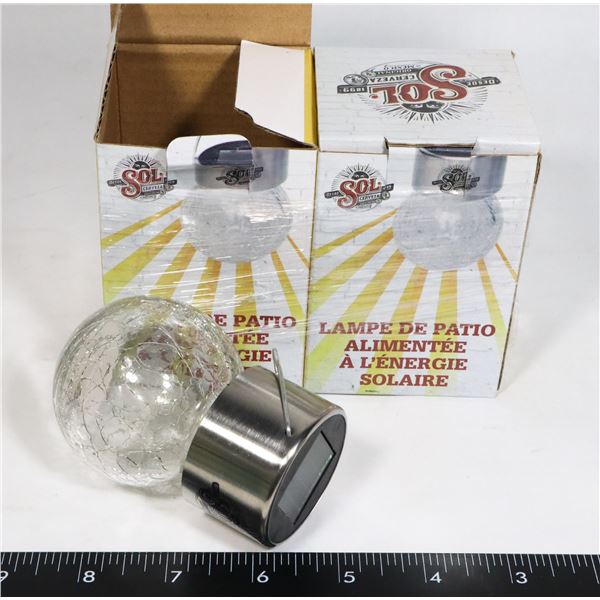 TWO SOLAR POWERED BATTERY LIGHTS