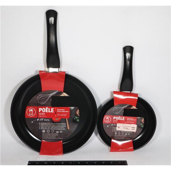 TWO NEW FRYING PANS