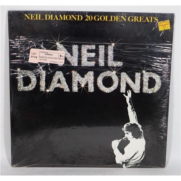 NEIL DIAMOND 20 GOLDEN GREATS VINYL RECORD