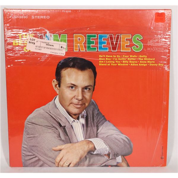 THE BEST OF JIM REEVES VINYL RECORD