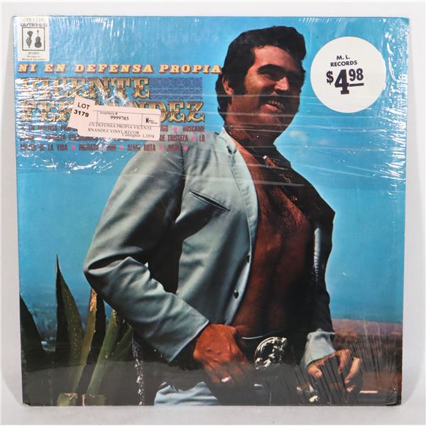 NI EN DEFENSA PROPIA VICENTE FERNANDEZ VINYL RECORD