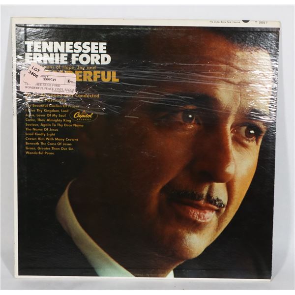 TENNESSEE ERNIE FORD WONDERFUL PEACE VINYL RECORD