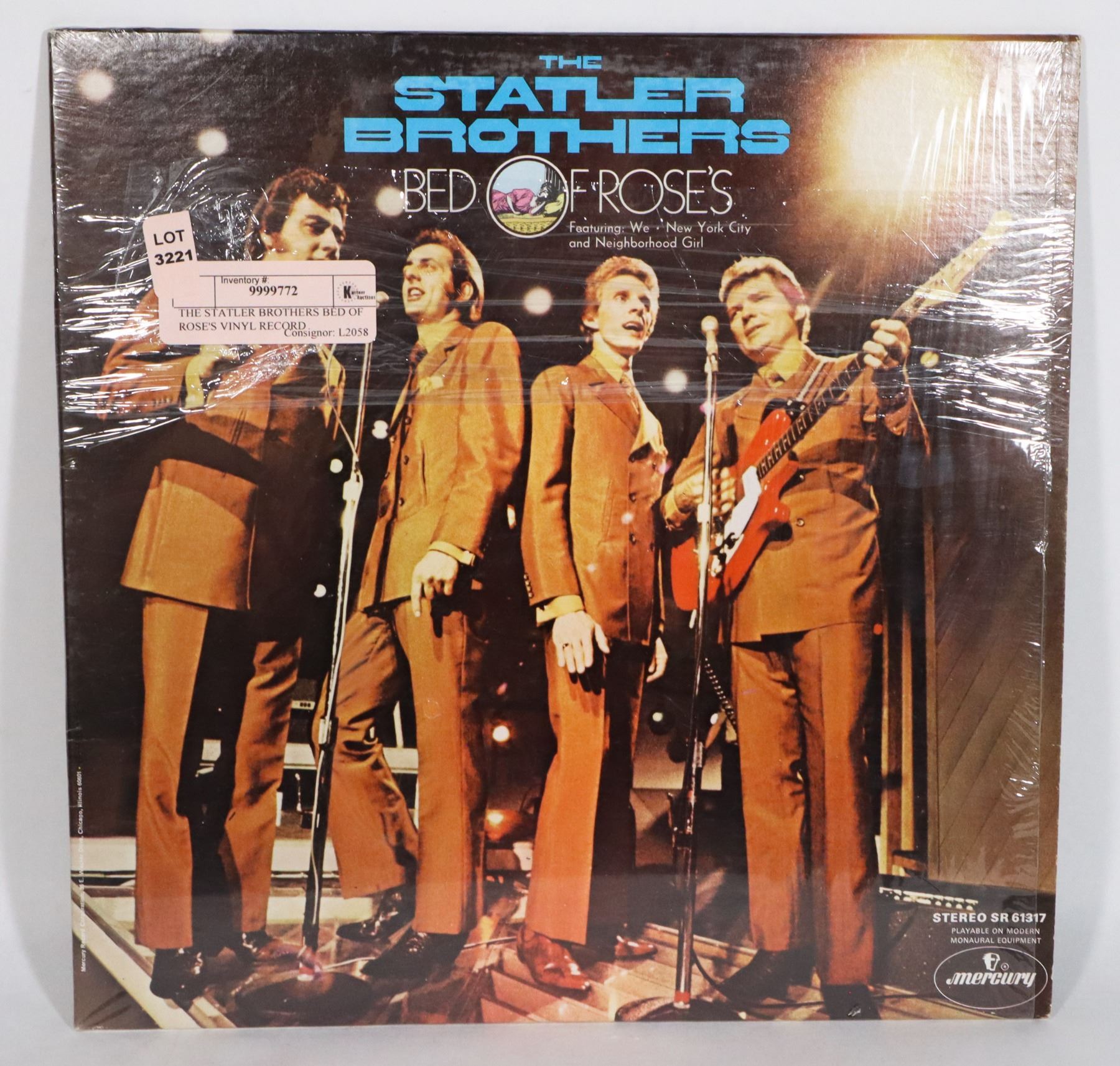 THE STATLER BROTHERS BED OF ROSE'S VINYL RECORD