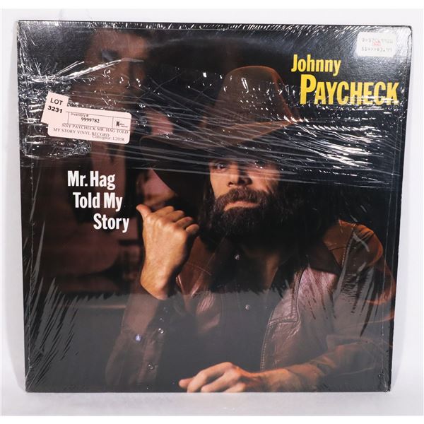 JOHNNY PAYCHECK MR. HAG TOLD MY STORY VINYL RECORD