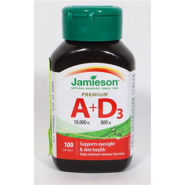 NEW JAMISON NATURAL SOURCES PREMIUM A+D3 100 SOFT