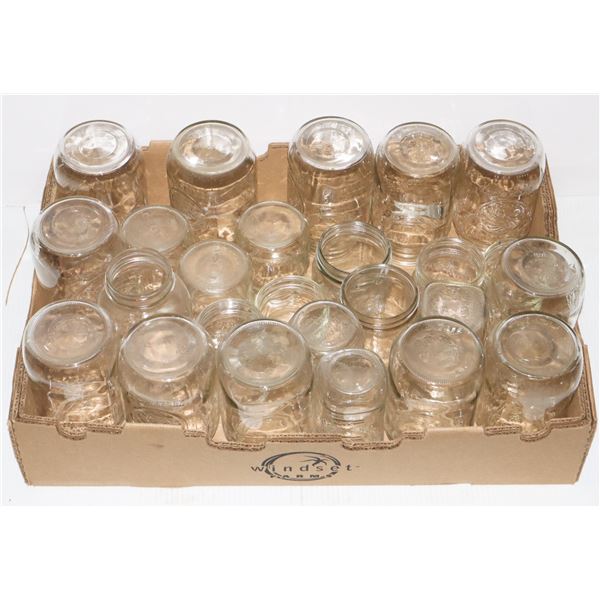 FLAT OF ASSORTED JARS