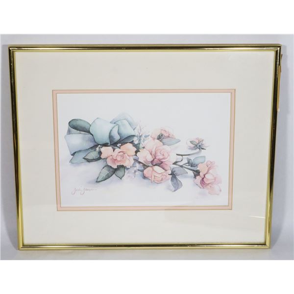 FRAMED FLOWER  ART 15X12"
