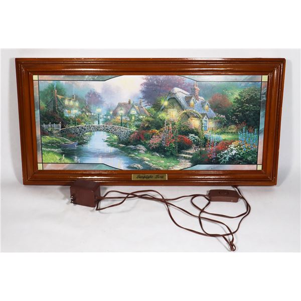 LAMPLIGHT LANE ART 22.5X11" NOT WORKING SOLD AS IS