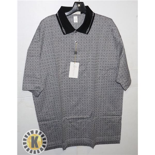 NEW MENS BLACK 100% MERCERIZED COTTON POLO SIZE LG
