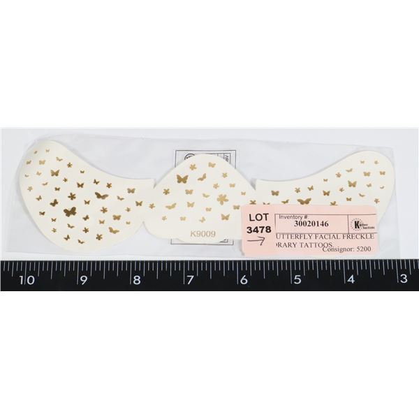 NEW BUTTERFLY FACIAL FRECKLE TEMPORARY TATTOOS.